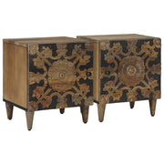 Noćni ormar 2 pcs Smeđa 40 x 33,5 x 46 cm Čvrsto drvo manga