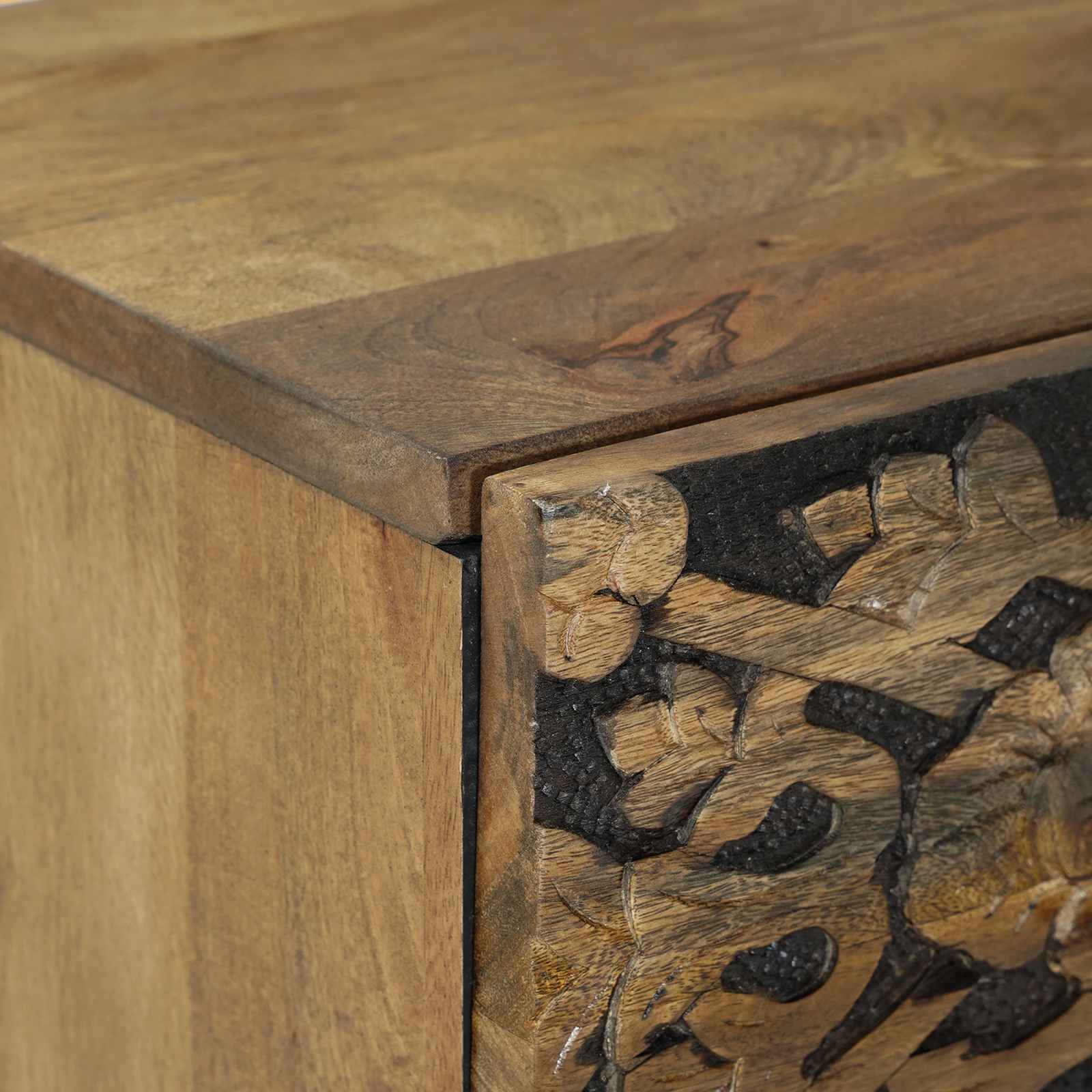 Noćni ormar 2 pcs Smeđa 40 x 33,5 x 46 cm Čvrsto drvo manga