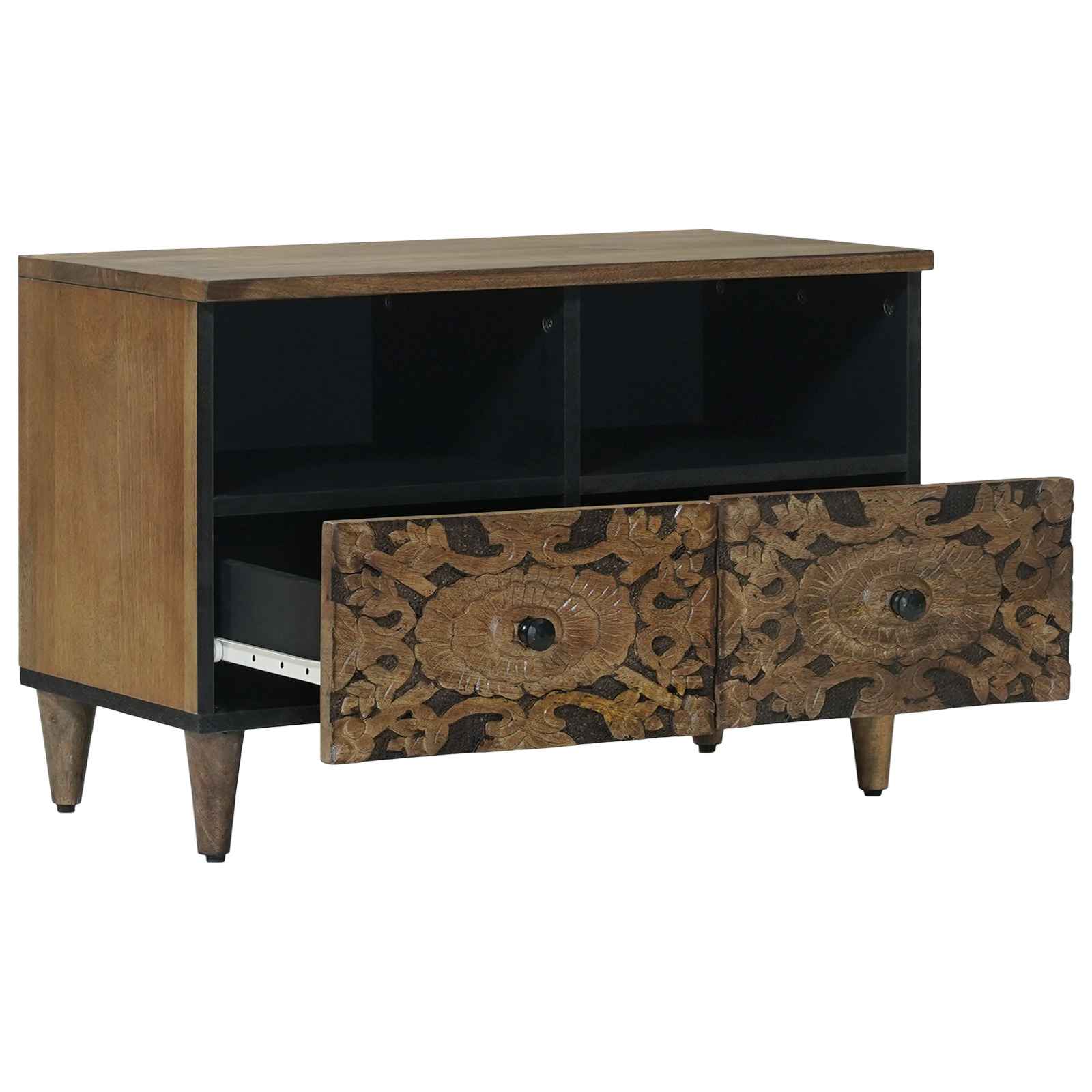 TV ormar s pohranom Smeđa 70 x 33,5 x 46 cm Čvrsto drvo manga