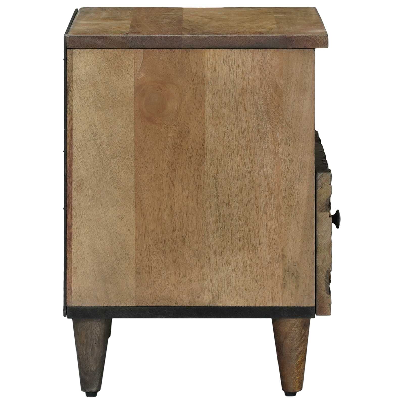Ormar za krevet 2 pcs Smeđa 40 x 33 x 46 cm Čvrsto drvo manga