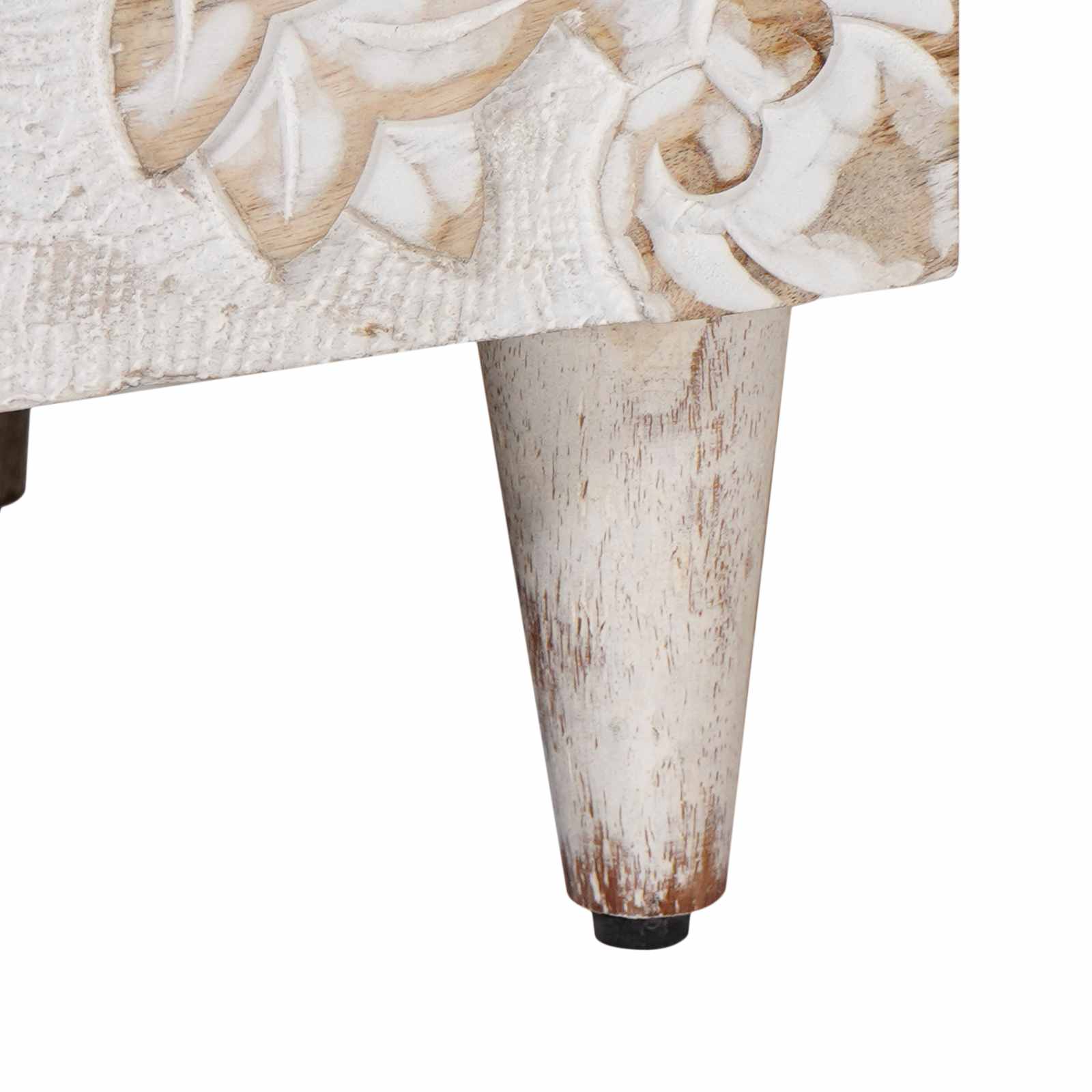Noćni ormar 2 pcs Bijelo 40 x 33,5 x 46 cm Čvrsto drvo manga
