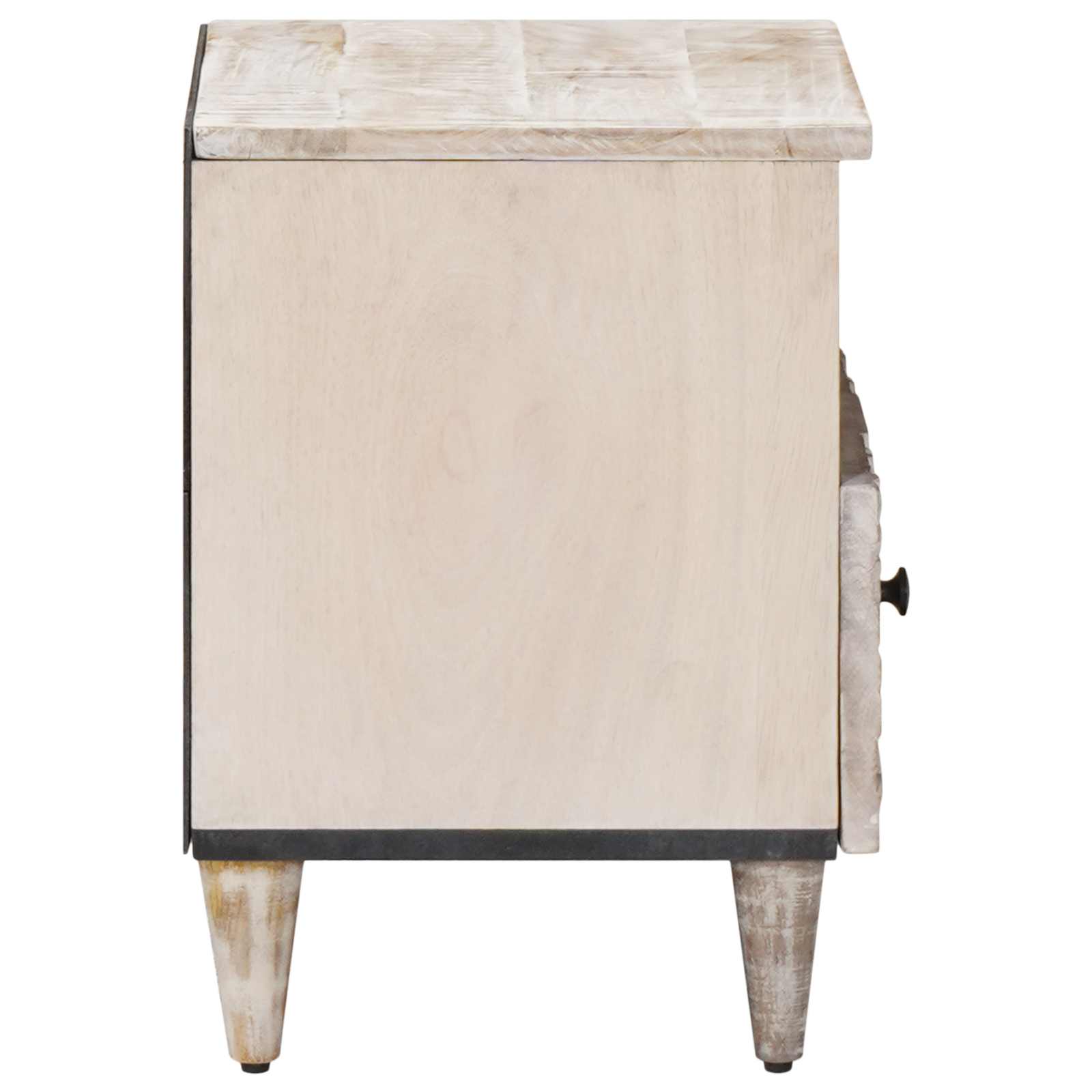 Ormar za krevet 2 pcs Bijelo 40 x 33 x 46 cm Čvrsto drvo manga