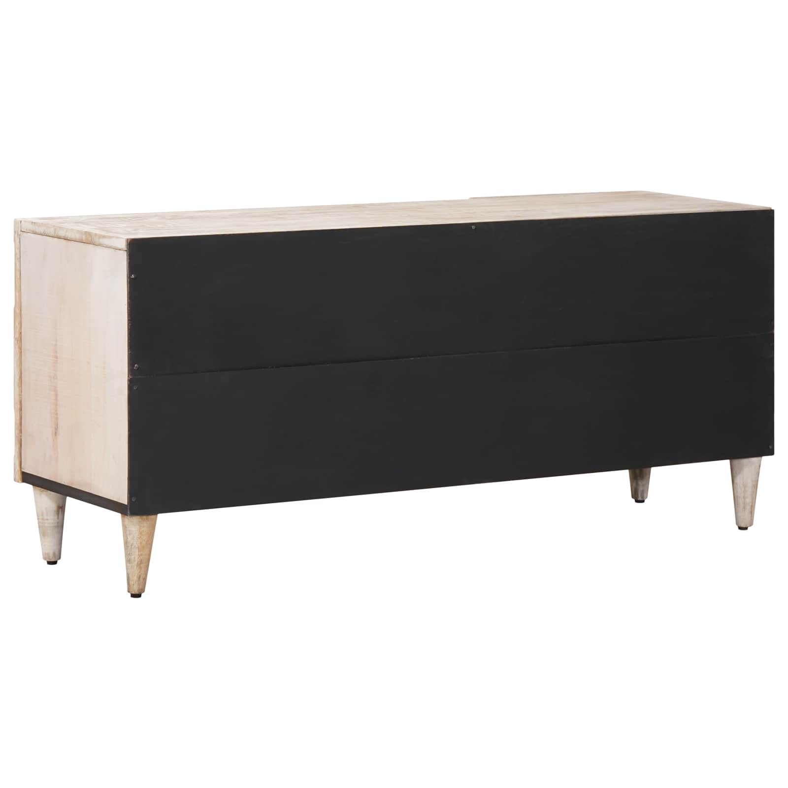 TV ormar s ladicama Bijelo 105 x 33,5 x 46 cm Čvrsto drvo manga