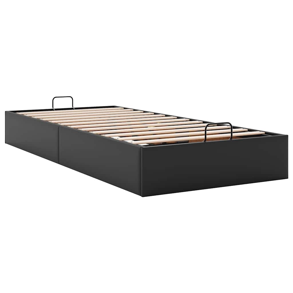 Otomanski okvir kreveta bez madraca crni 100x200cm umjetne kože