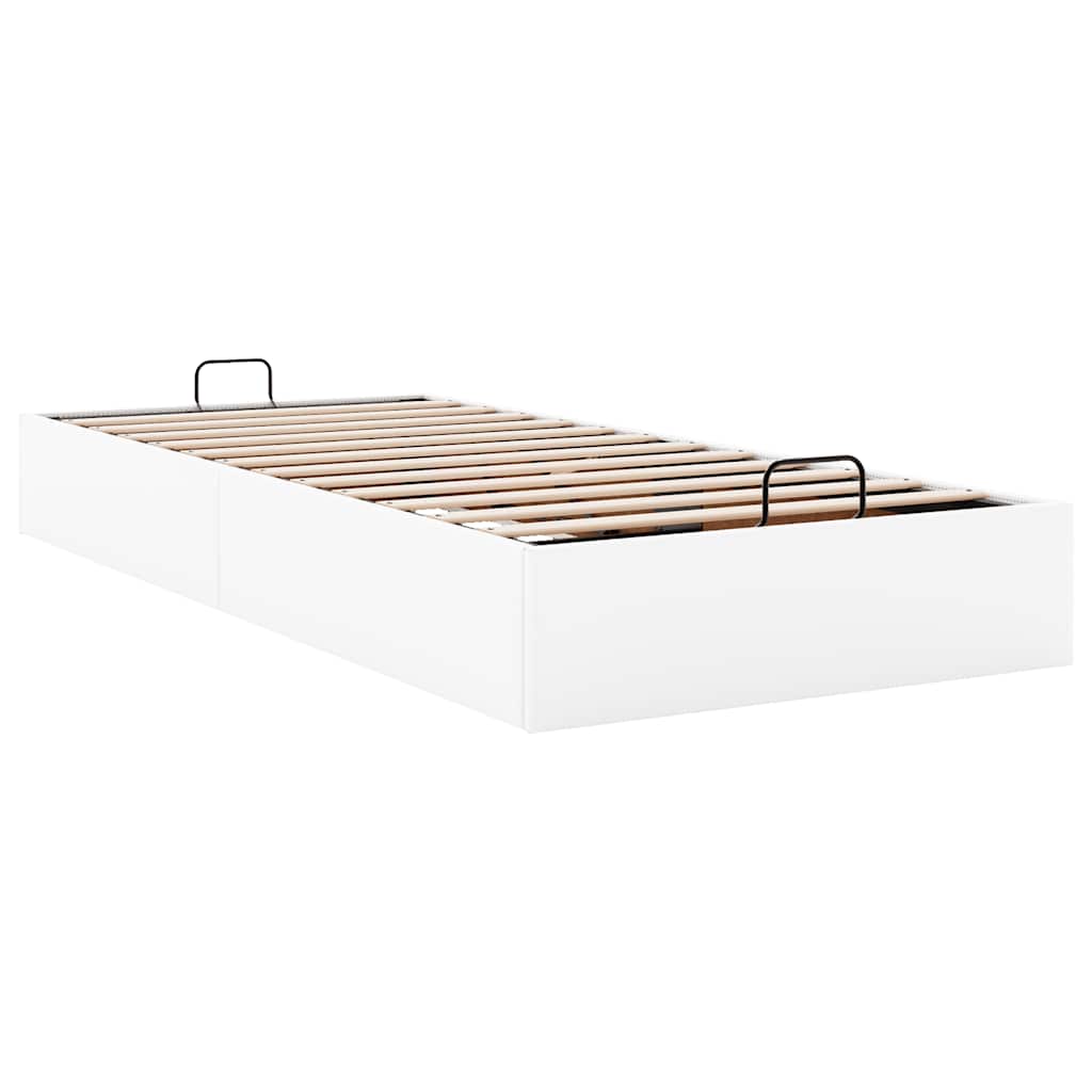 Okvir kreveta bez madraca bijeli 100x200 cm od umjetne kože