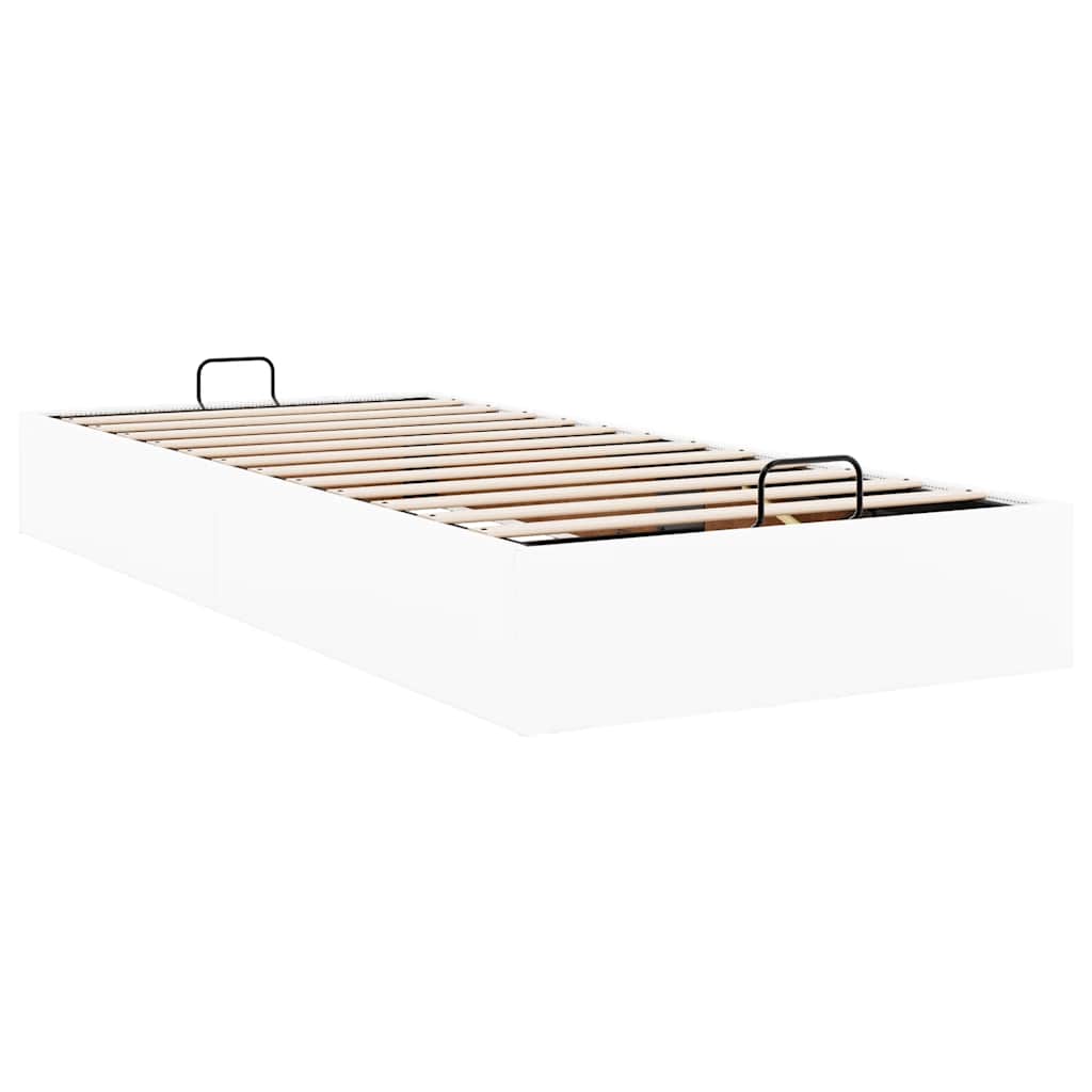 Okvir kreveta bez madraca bijeli 100x200 cm od umjetne kože