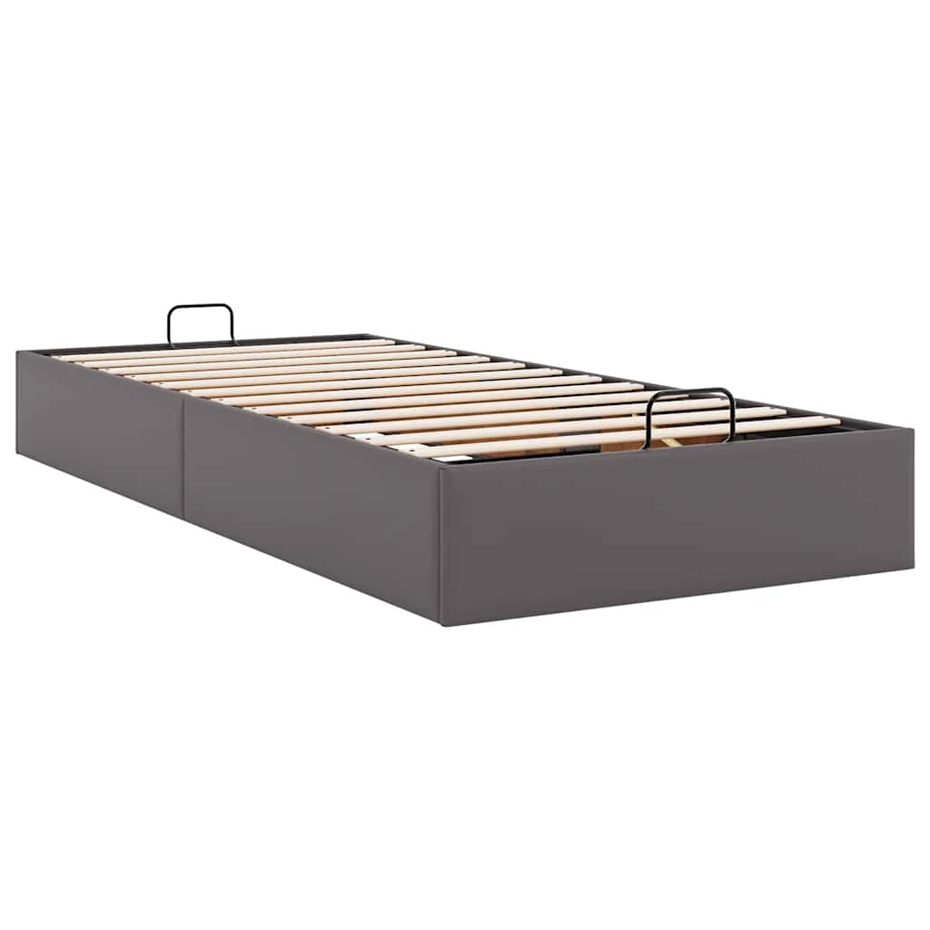 Otomanski okvir kreveta bez madraca sivi 100x200cm umjetne kože
