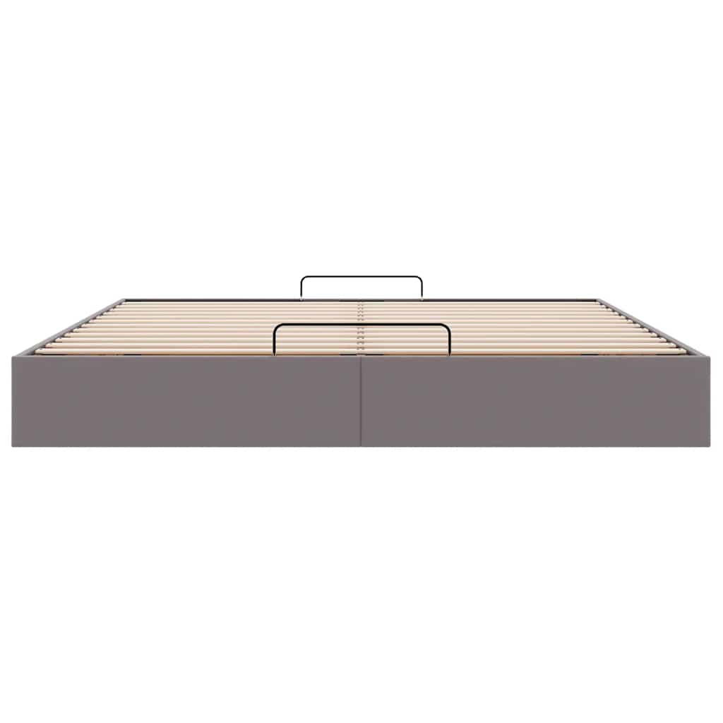 Otomanski okvir kreveta bez madraca sivi 200x200cm umjetne kože