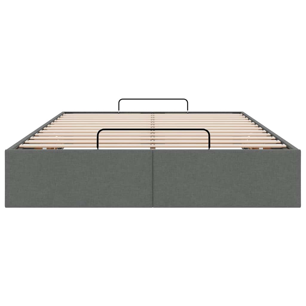 Okvir kreveta bez madraca tamnosivi 120 x 200 cm od tkanine