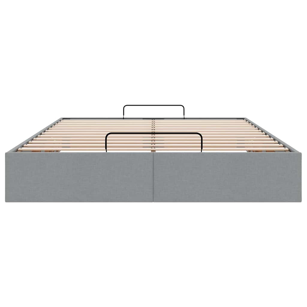 Okvir za krevet bez madraca svjetlosivi 140 x 190 cm od tkanine