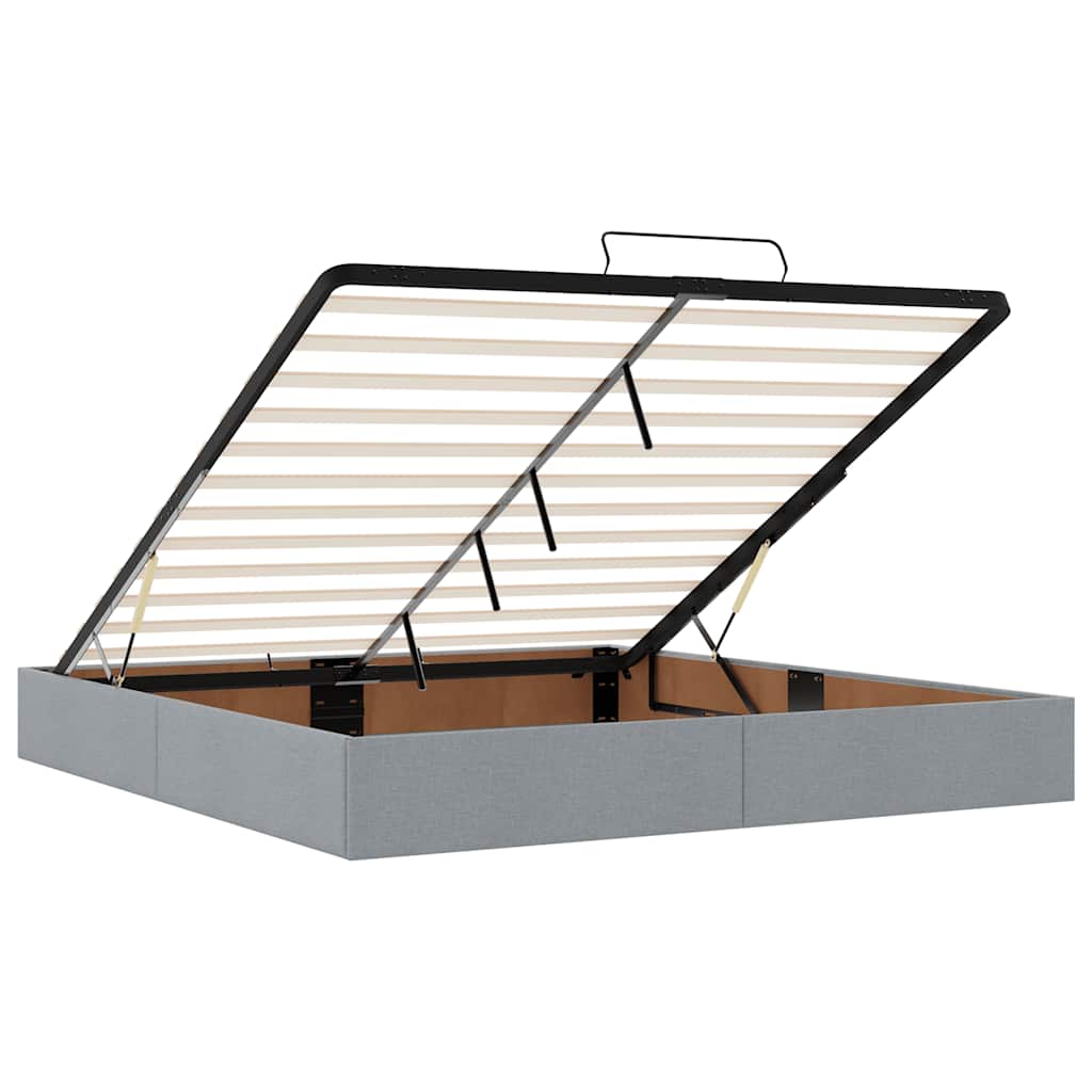 Okvir za krevet bez madraca svjetlosivi 160 x 200 cm od tkanine
