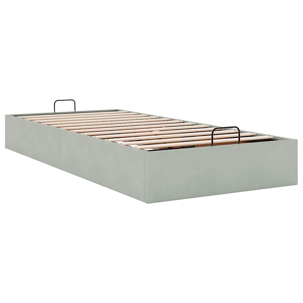 Okvir za krevet bez madraca svjetlosivi 80x200 cm baršunasti