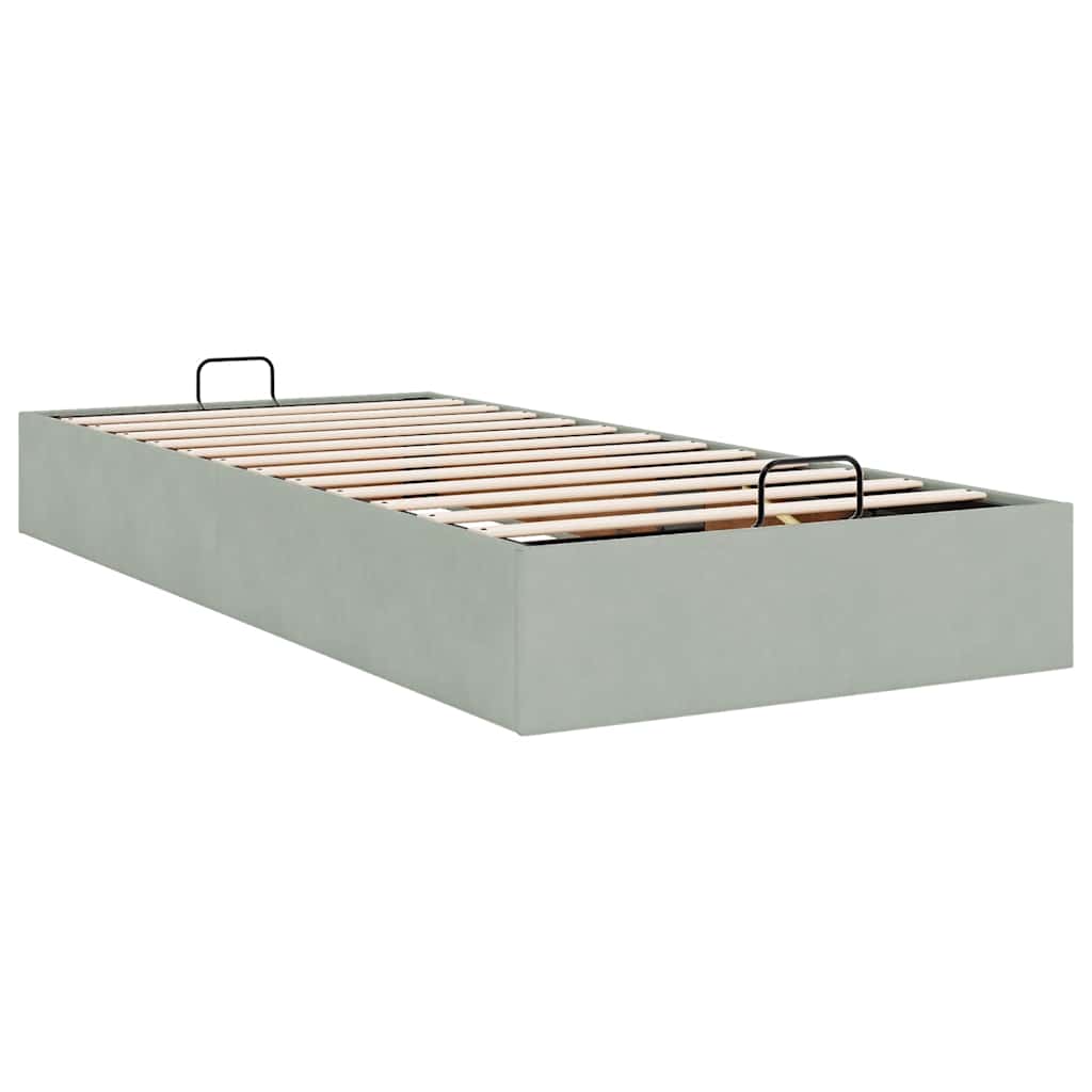 Okvir za krevet bez madraca svjetlosivi 80x200 cm baršunasti