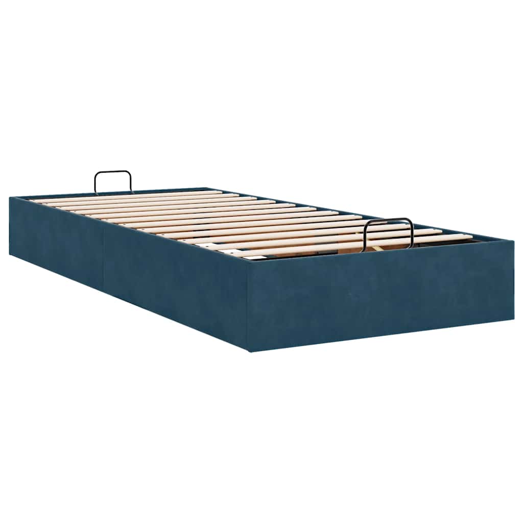 Okvir za krevet bez madraca tamnoplavi 100x200 cm baršunasti