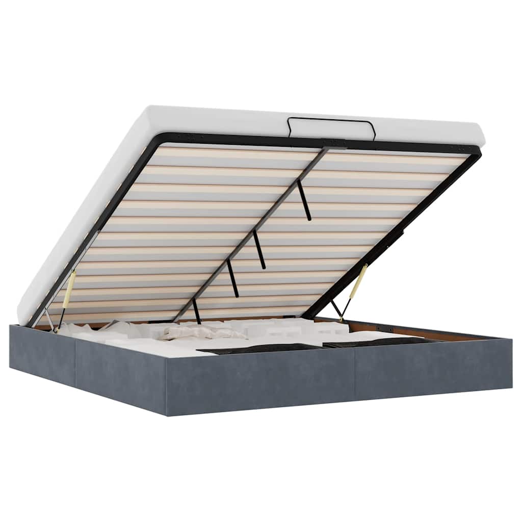 Otomanski okvir kreveta bez madraca 160x200 cm baršunasti