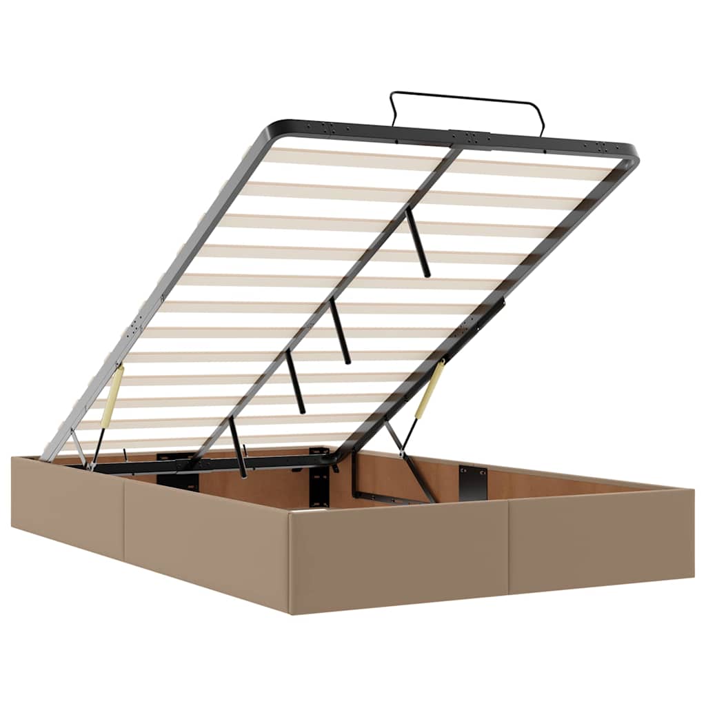 Okvir kreveta s madraca cappuccina 120x190 cm od umjetne kože