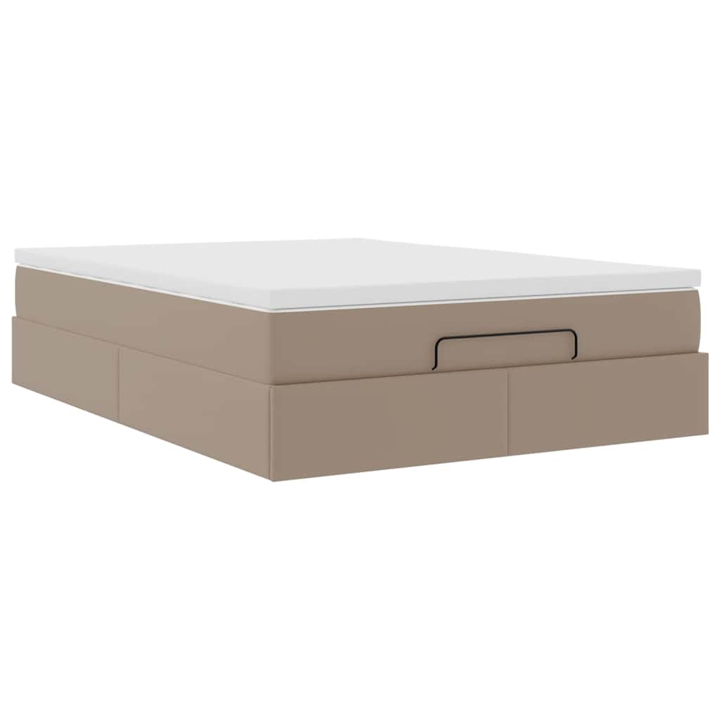 Otomanski krevet s madracem cappuccina 140x190cm umjetna koža