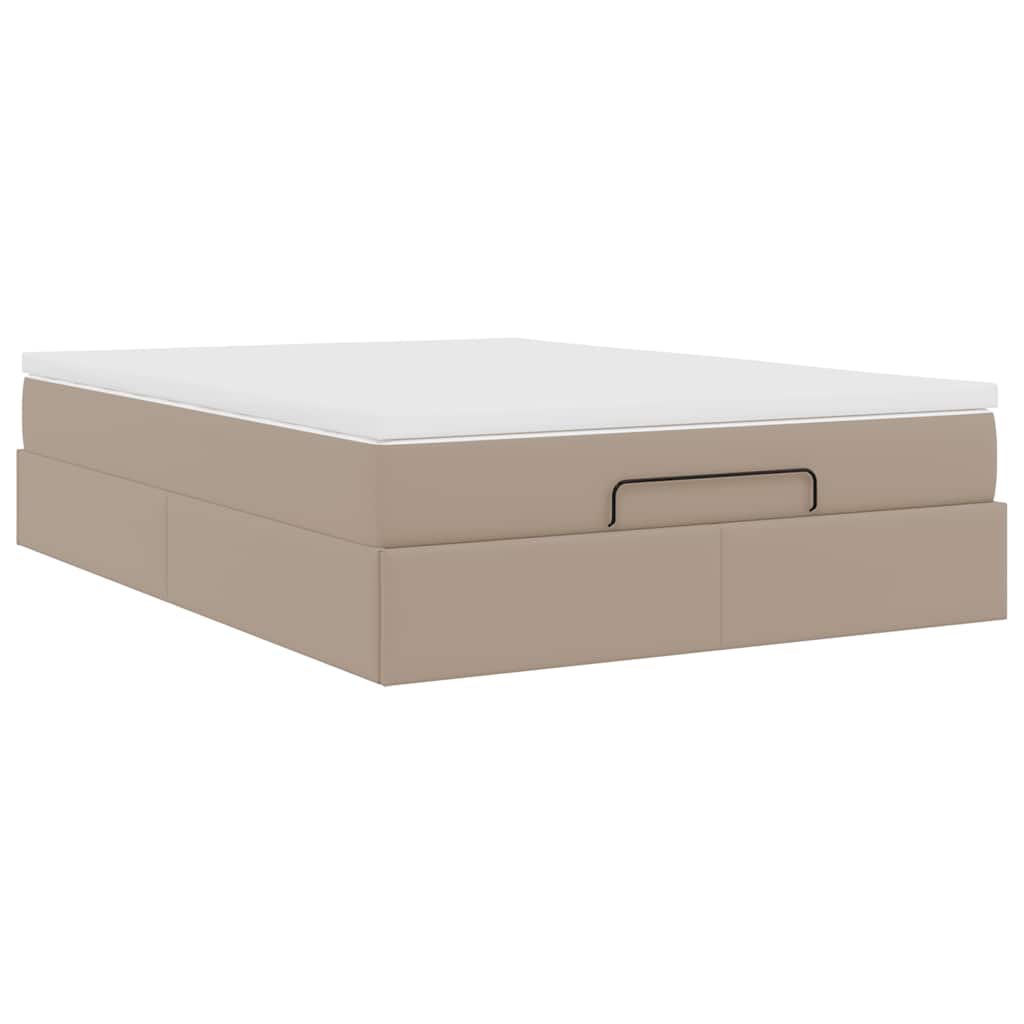 Otomanski krevet s madracem cappuccina 140x190cm umjetna koža