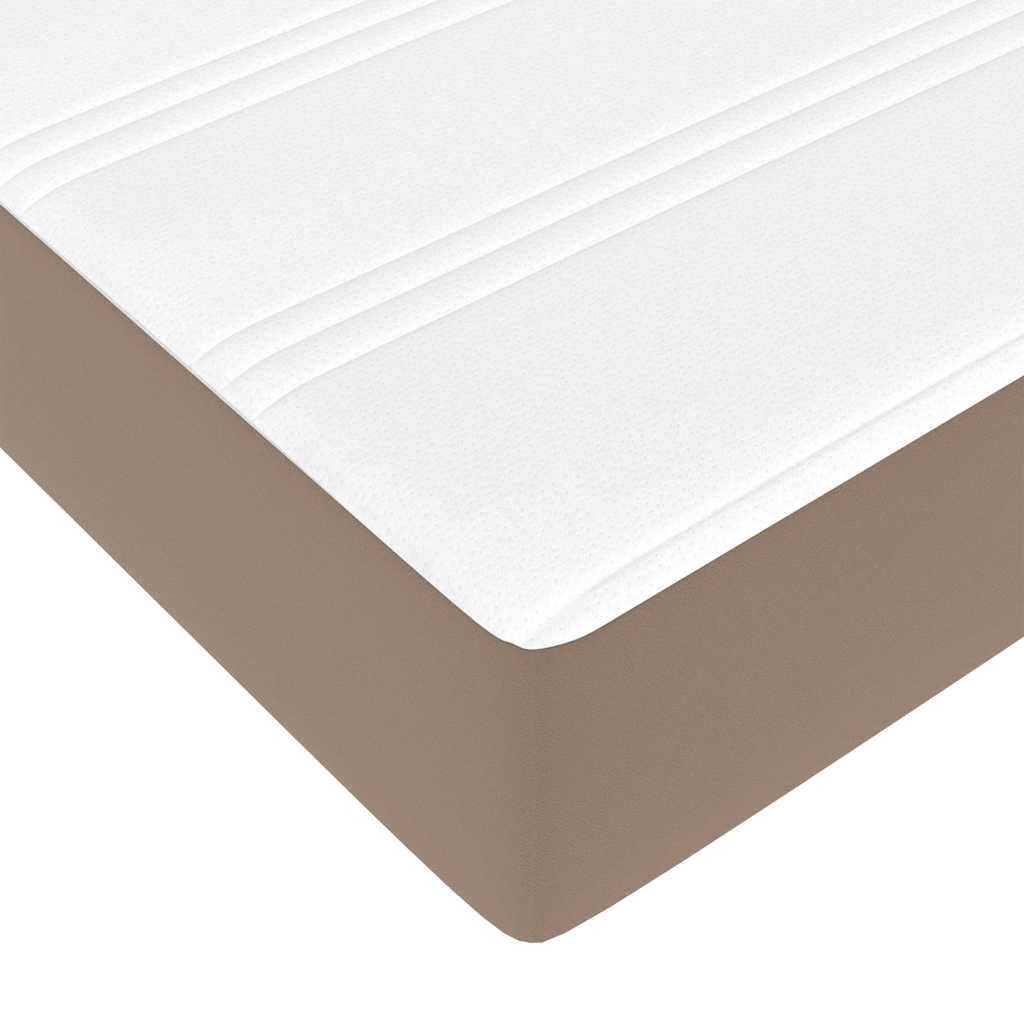 Okvir kreveta s madracima cappuccina 200x200 cm umjetna koža