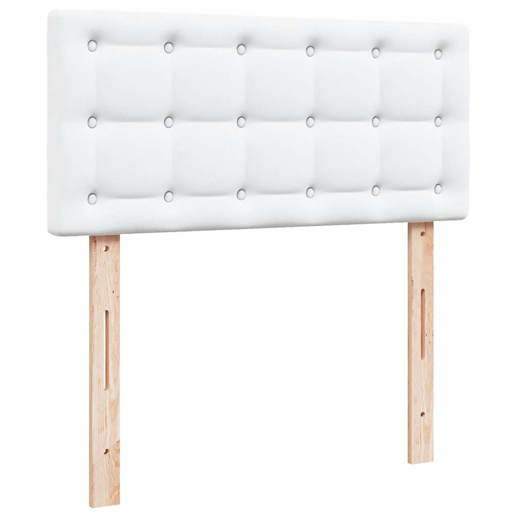 Otomanski krevet s madracem bijeli 90x190cm umjetna koža
