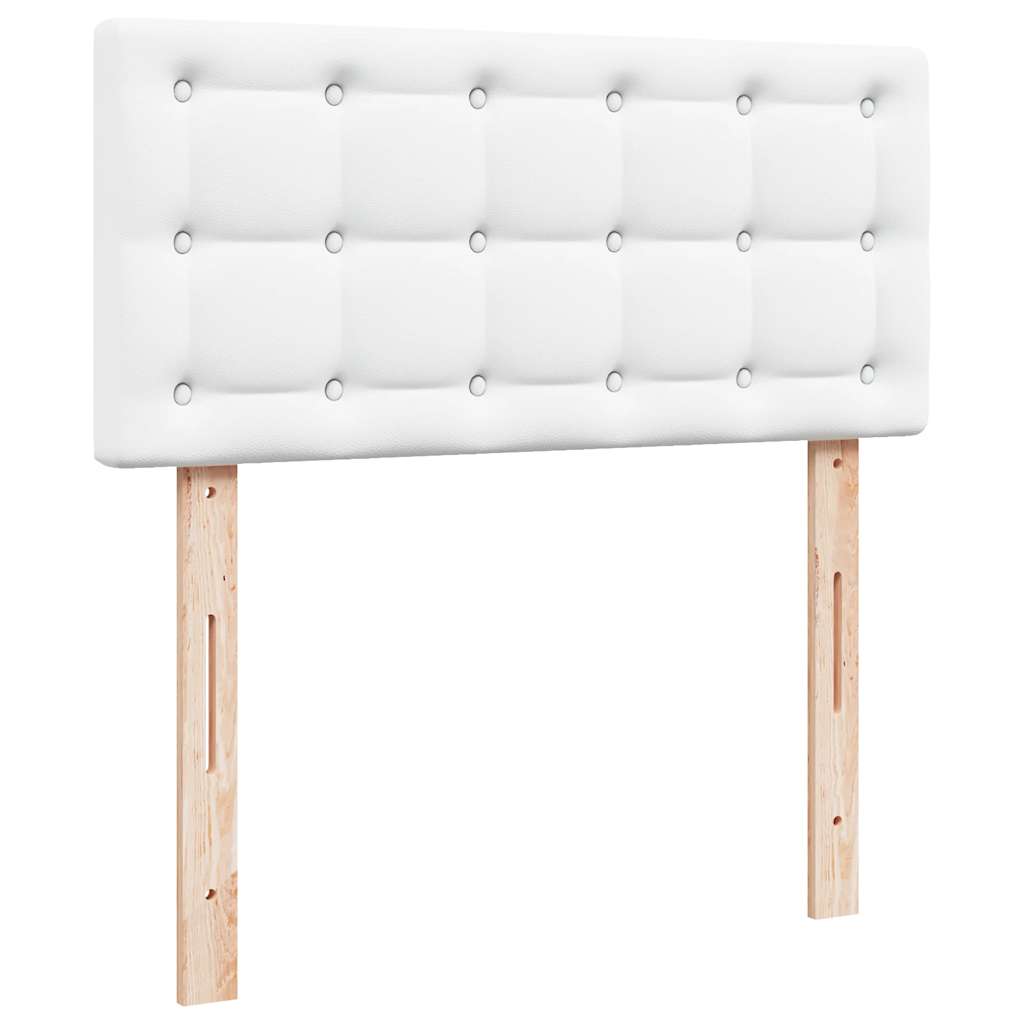 Otomanski krevet s madracem bijeli 100x200 cm umjetna koža