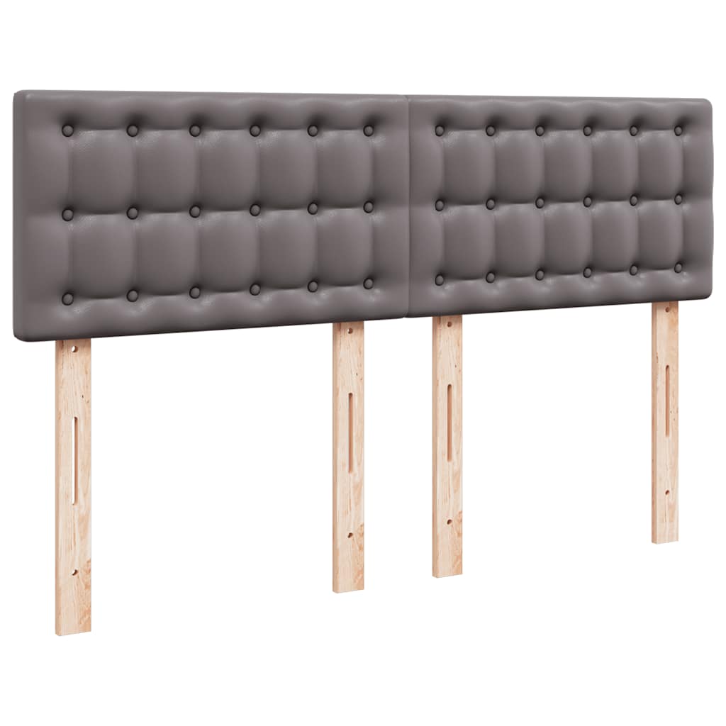 Otomanski krevet s madracem sivi 140x190cm umjetna koža