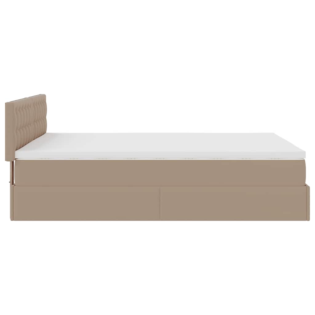 Otomanski krevet s madracem cappuccina 140x190cm umjetna koža