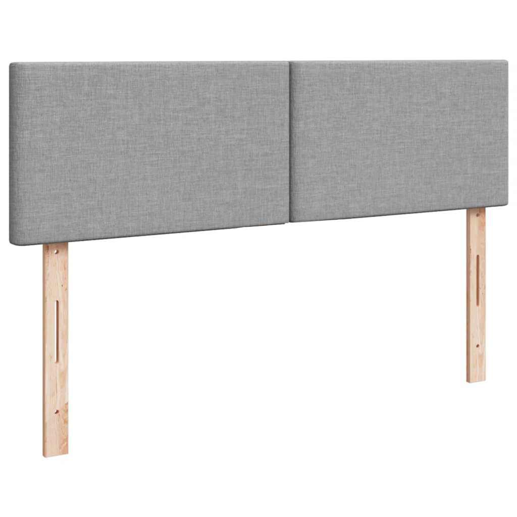 Otomanski krevet s madracem svijetlosivi 140x190 cm od tkanine