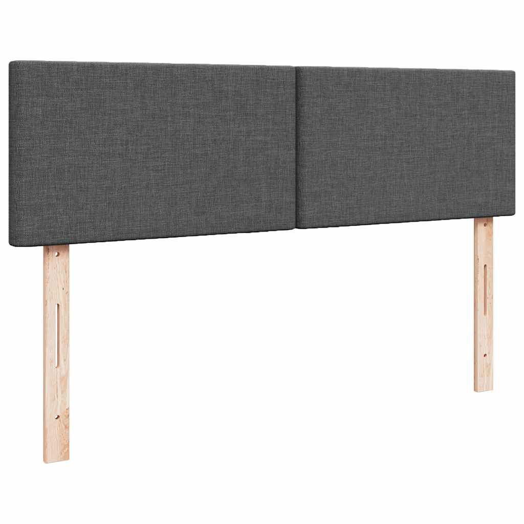 Otomanski krevet s madracem tamnosivi 140x200 cm tkanine