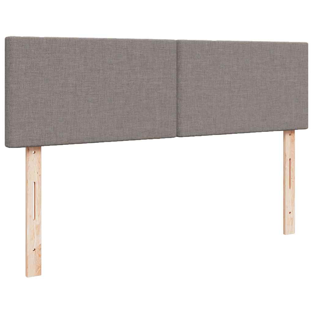 Otomanski krevet s madracem smeđesivi 140x200 cm tkanine