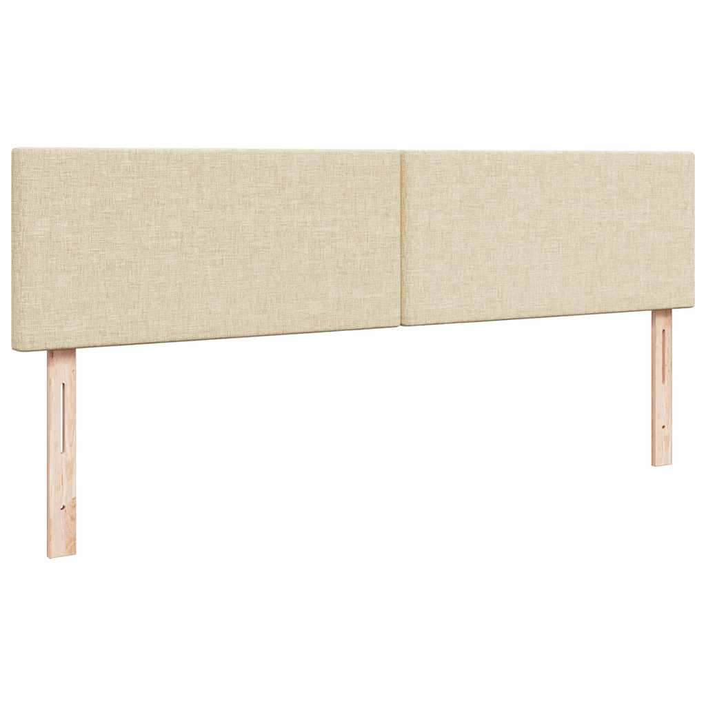 Otomanski krevet s madracem krem 160x200 cm od tkanine