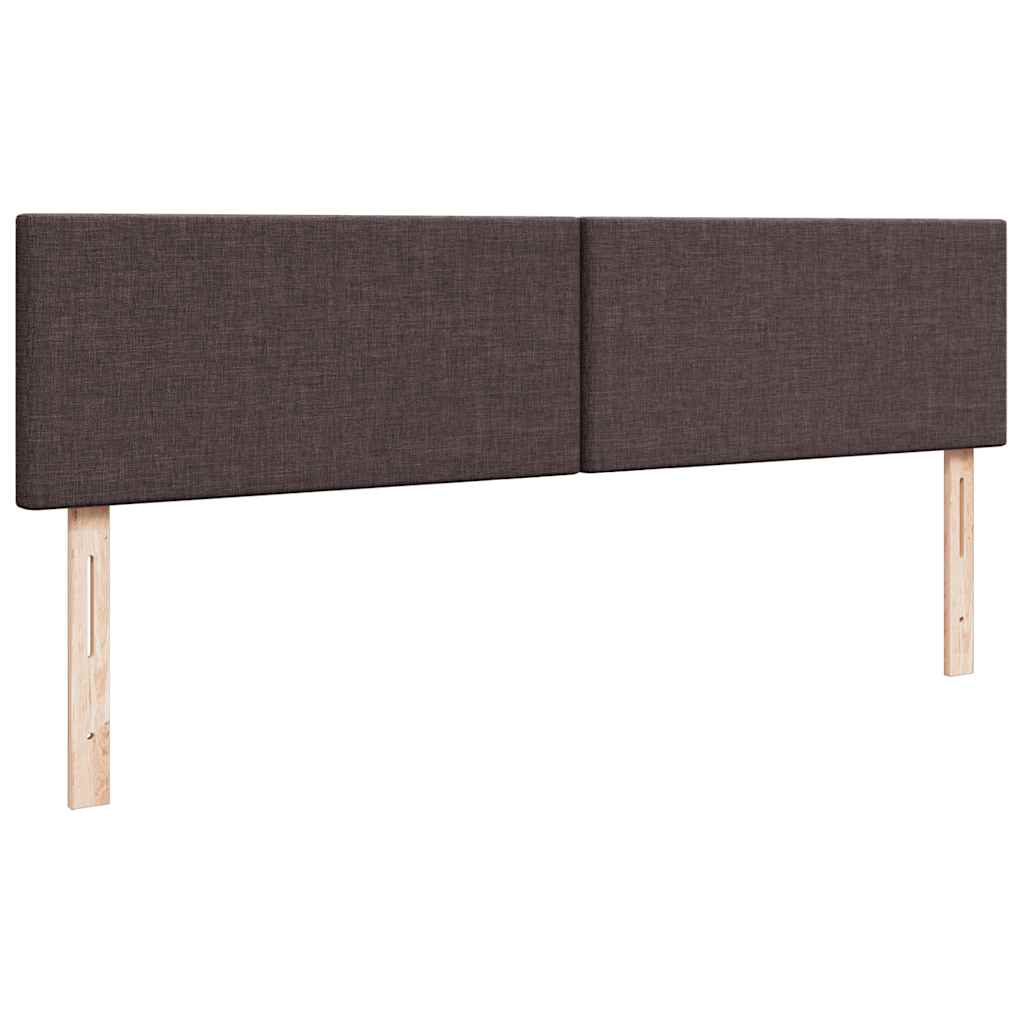 Otomanski krevet s madracem tamnosmeđi 200x200 cm tkanine