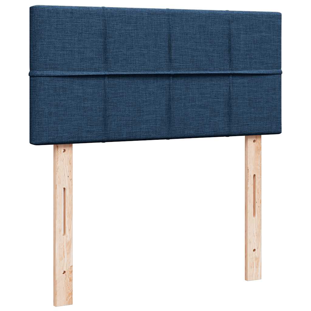 Otomanski okvir kreveta s madraca plavi 90x190cm od tkanine
