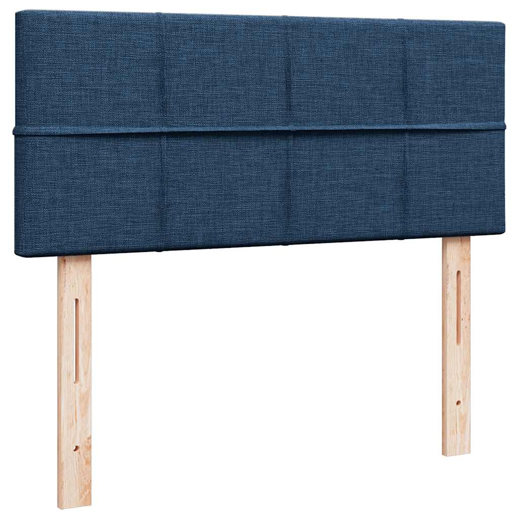 Otomanski okvir kreveta s madraca plavi 120x190 cm od tkanine