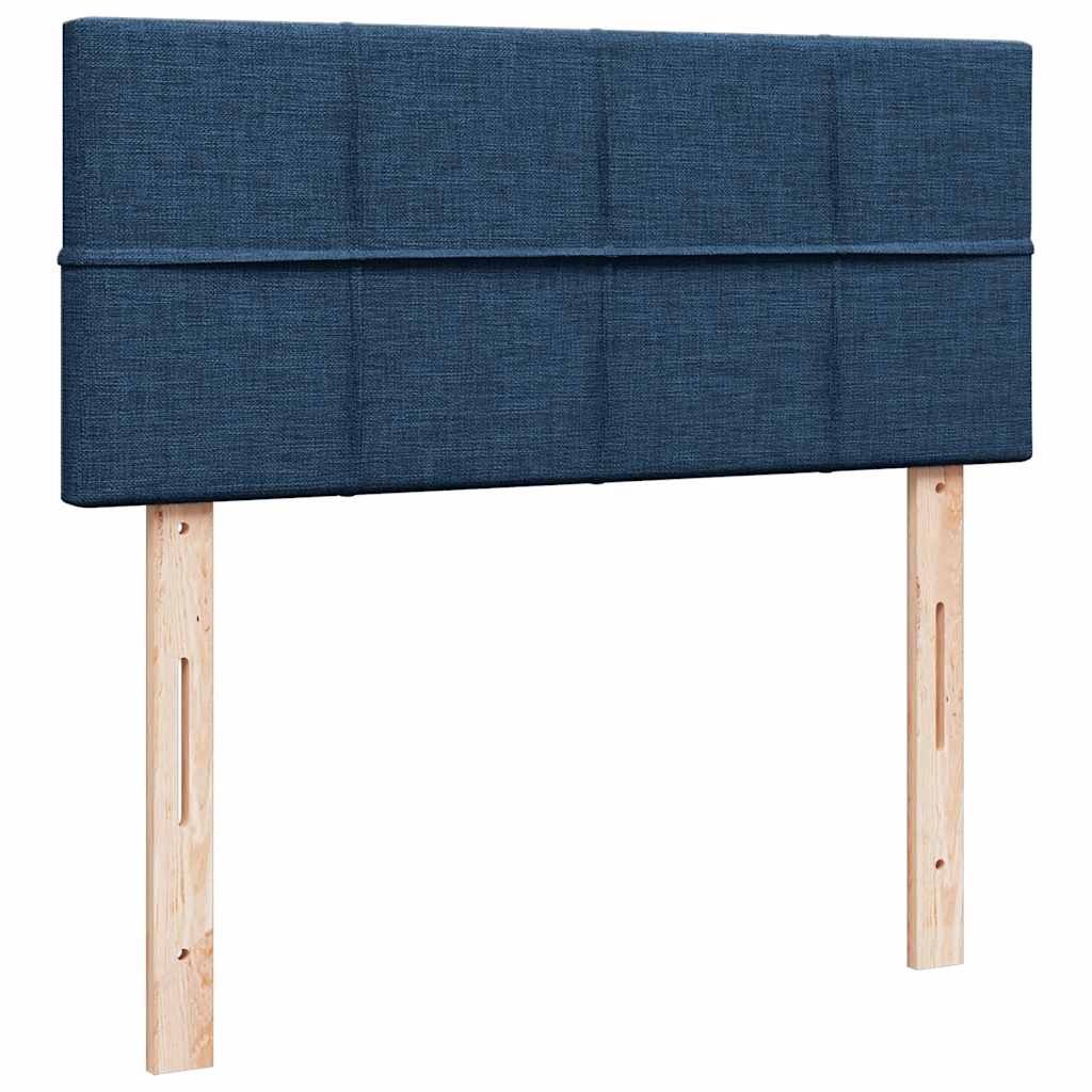 Otomanski krevet s madracem plavi 120x200 cm tkanine
