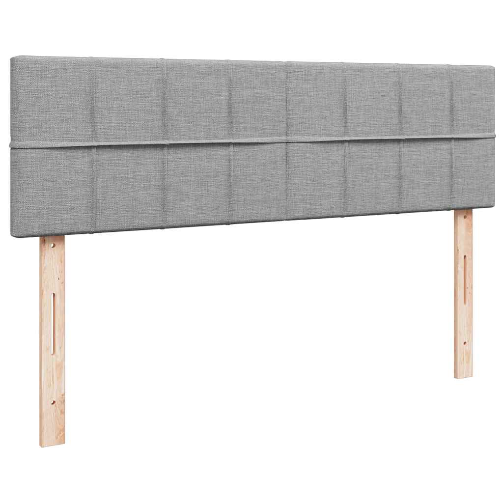 Otomanski krevet s madracem svijetlosivi 140x190 cm od tkanine