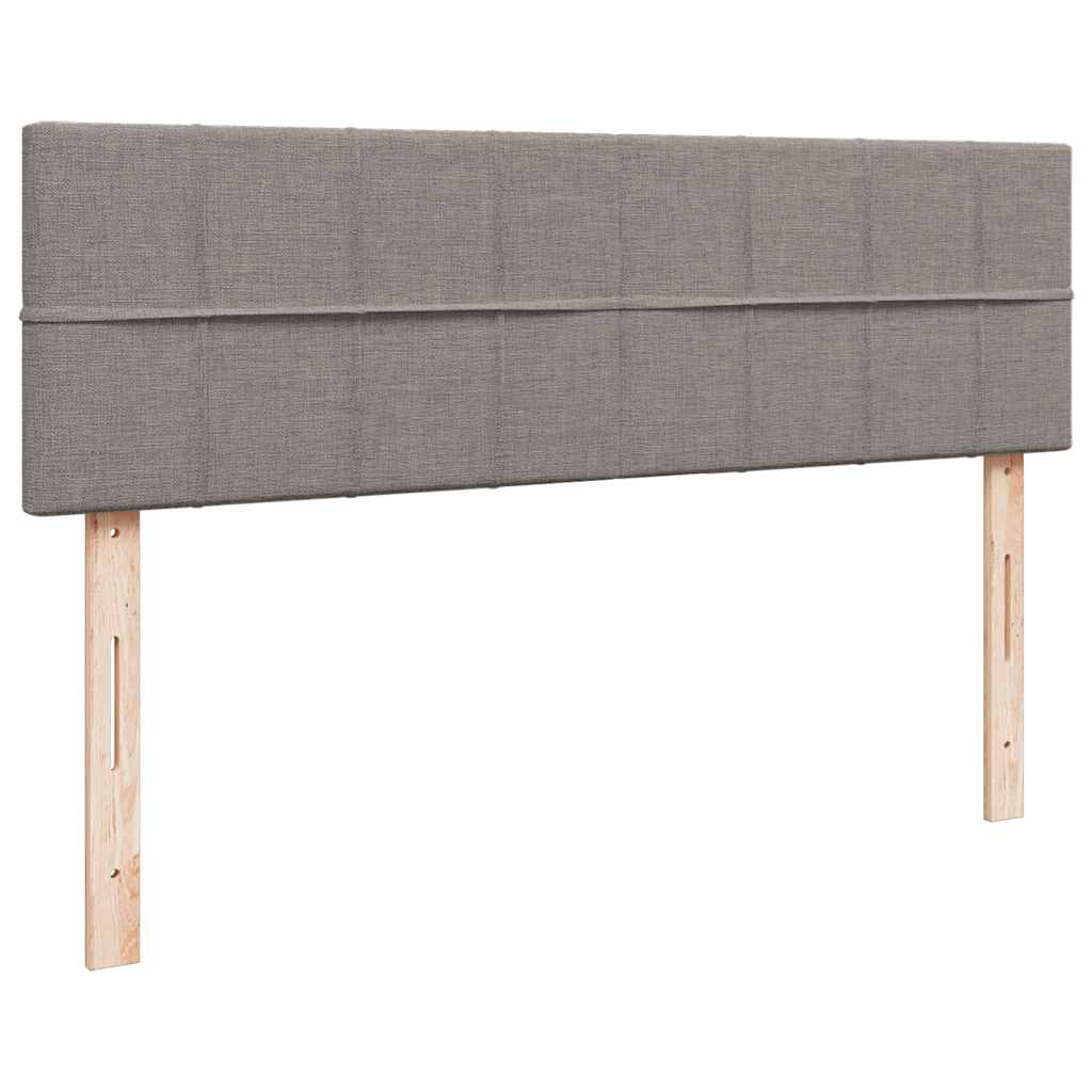 Krevet s otomancem i madracem, taupe boja, 140x190 cm, tkanina