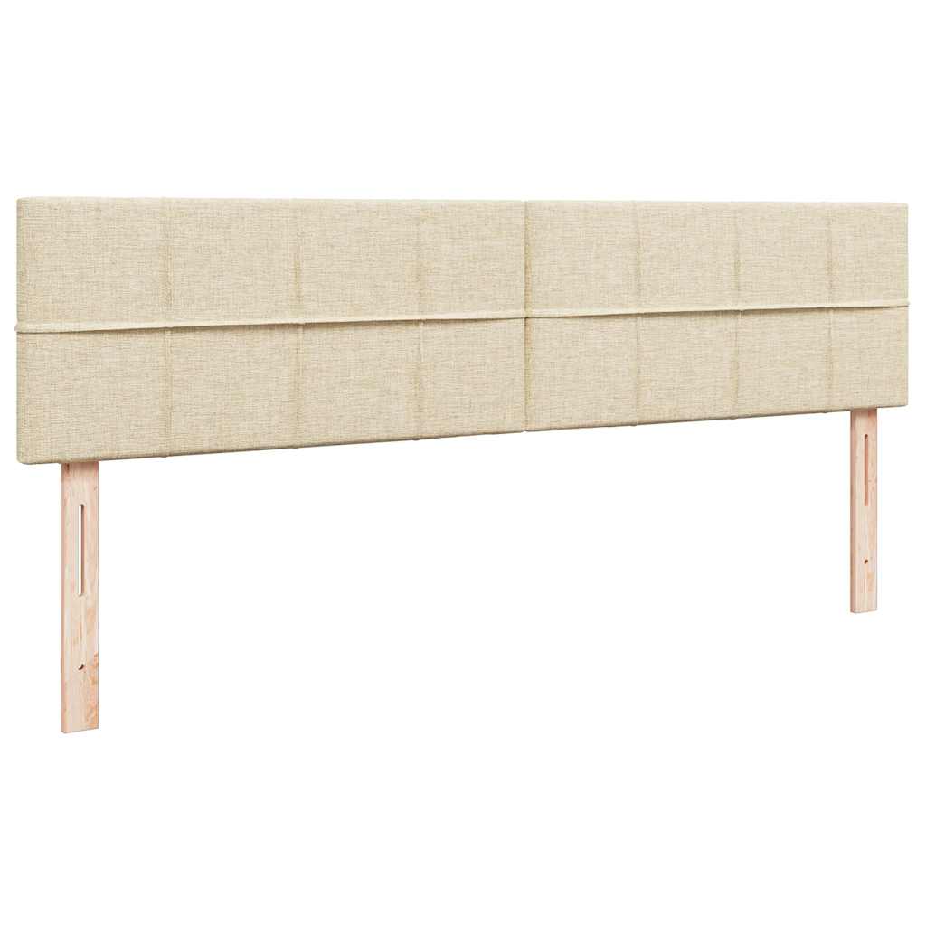 Otomanski krevet s madracem krem 160x200 cm od tkanine