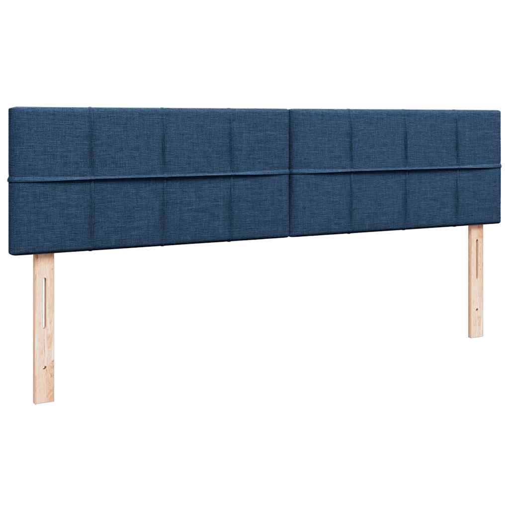 Otomanski krevet s madracem plavi 180x200cm od tkanine