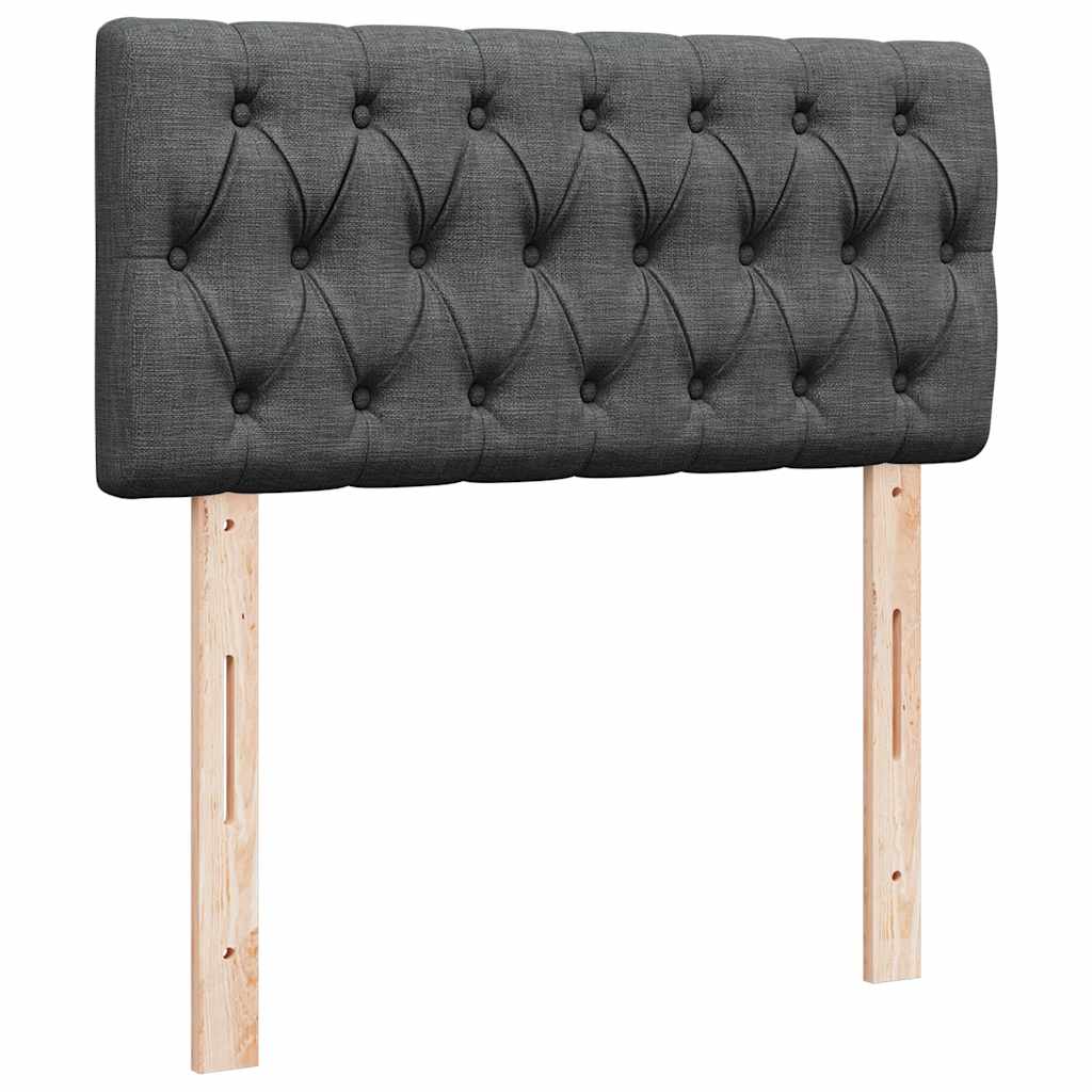 Otomanski krevet s madracem tamnosivi 90x200 cm tkanine