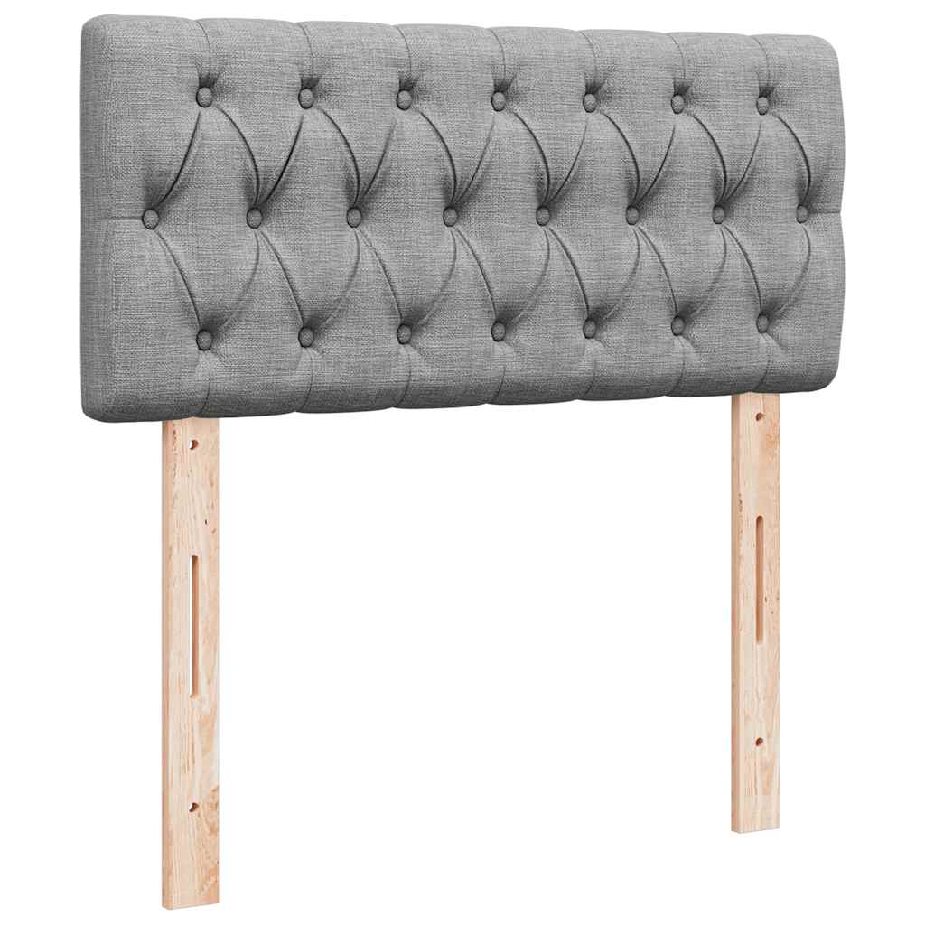 Otomanski krevet s madracem svijetlosivi 100x200 cm tkanine
