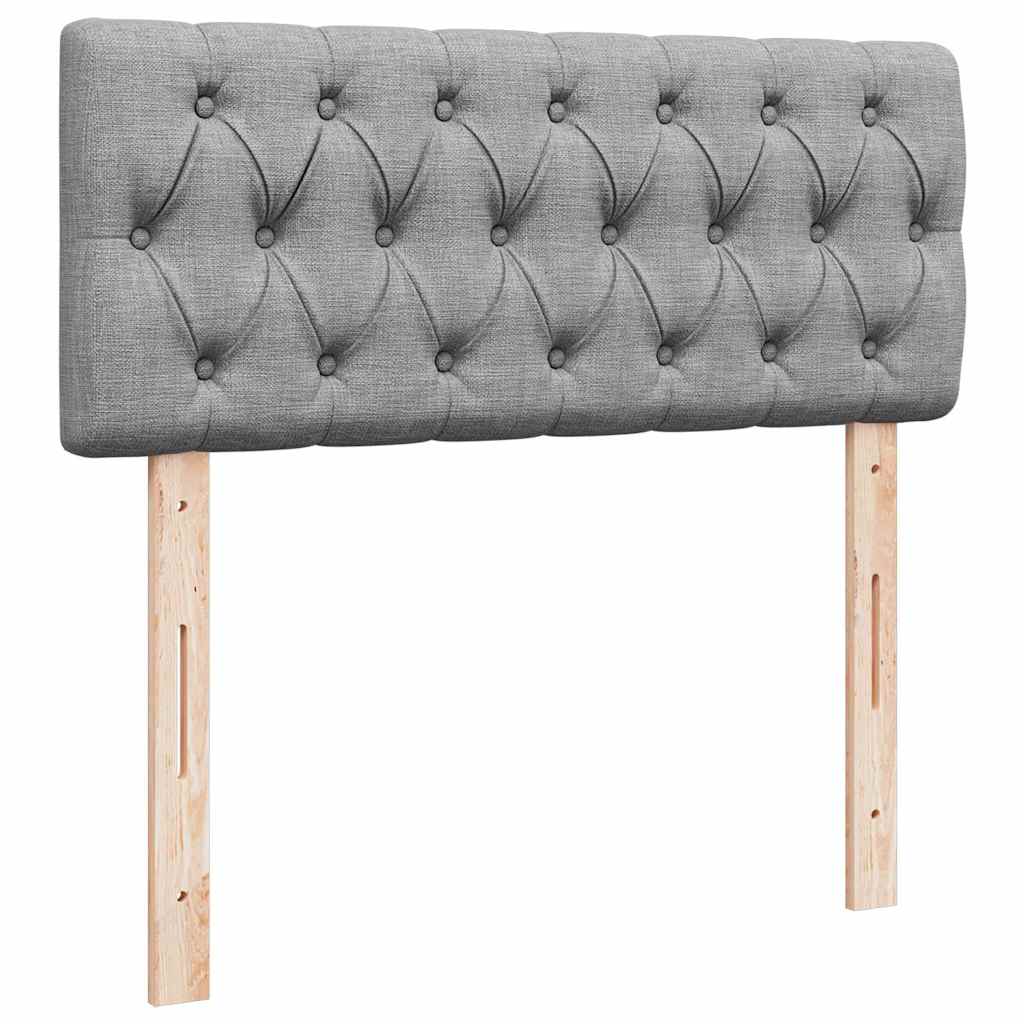 Otomanski krevet s madracem svijetlosivi 120x200 cm tkanine