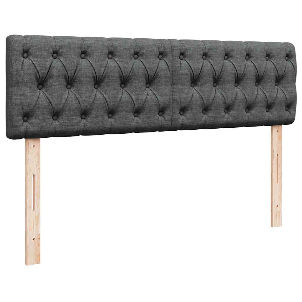 Otomanski krevet s madracem tamnosivi 140x200 cm tkanine