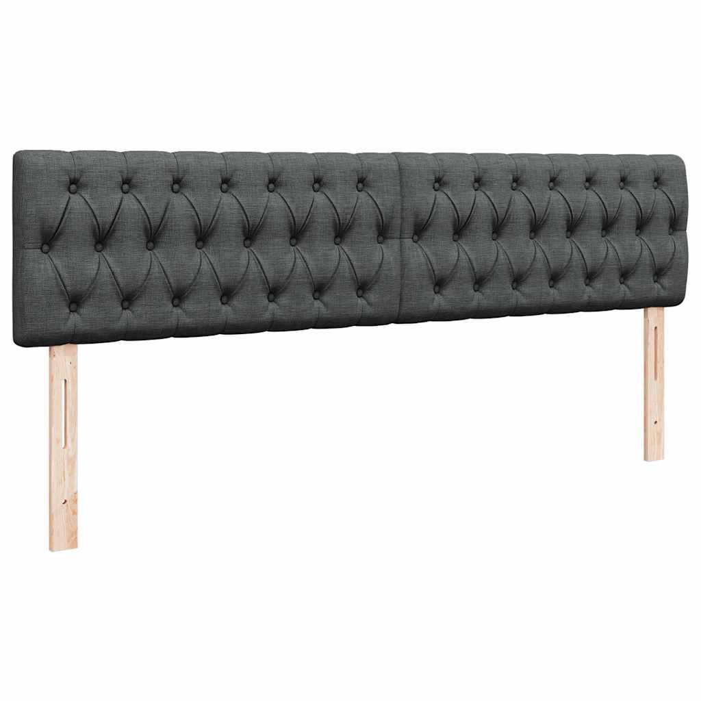 Otomanski krevet s madracem tamnosivi 160x200cm od tkanine