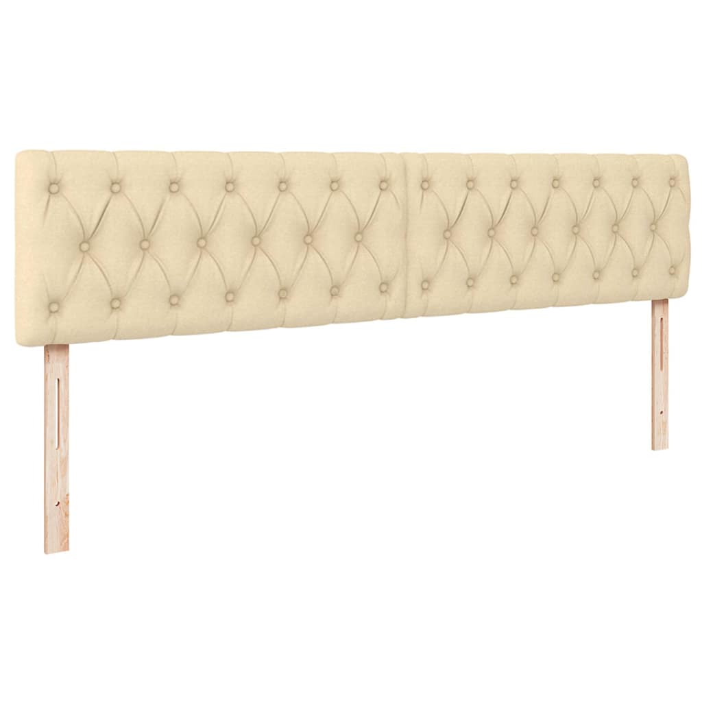 Otomanski krevet s madracem krem 180x200cm od tkanine