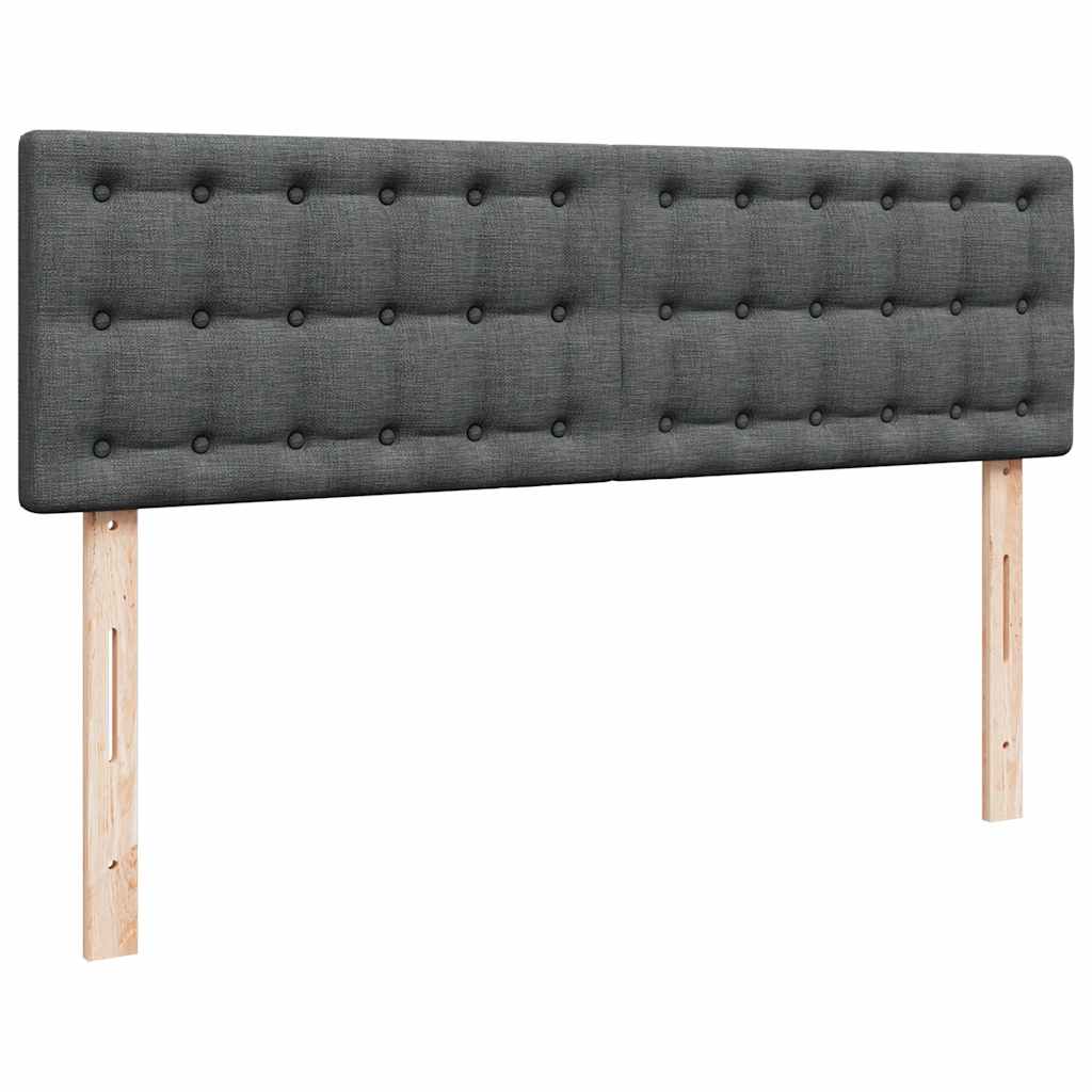 Otomanski krevet s madracem tamnosivi 140x200 cm tkanine