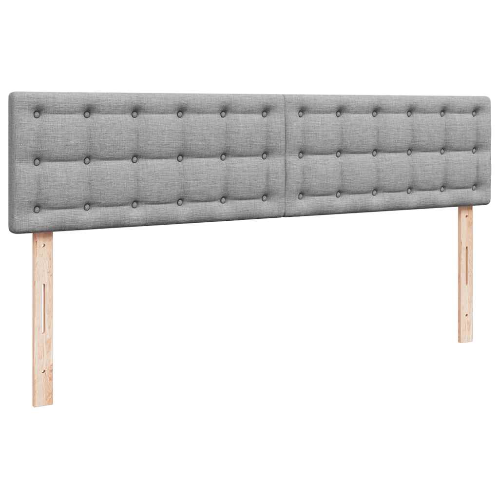 Otomanski krevet s madracem svijetlosivi 160x200 cm tkanine