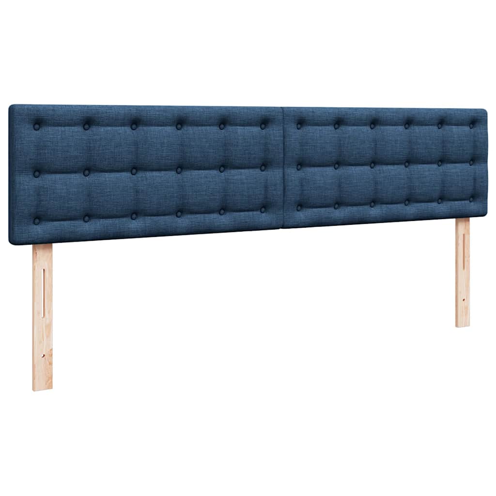 Otomanski krevet s madracem plavi 160x200cm od tkanine
