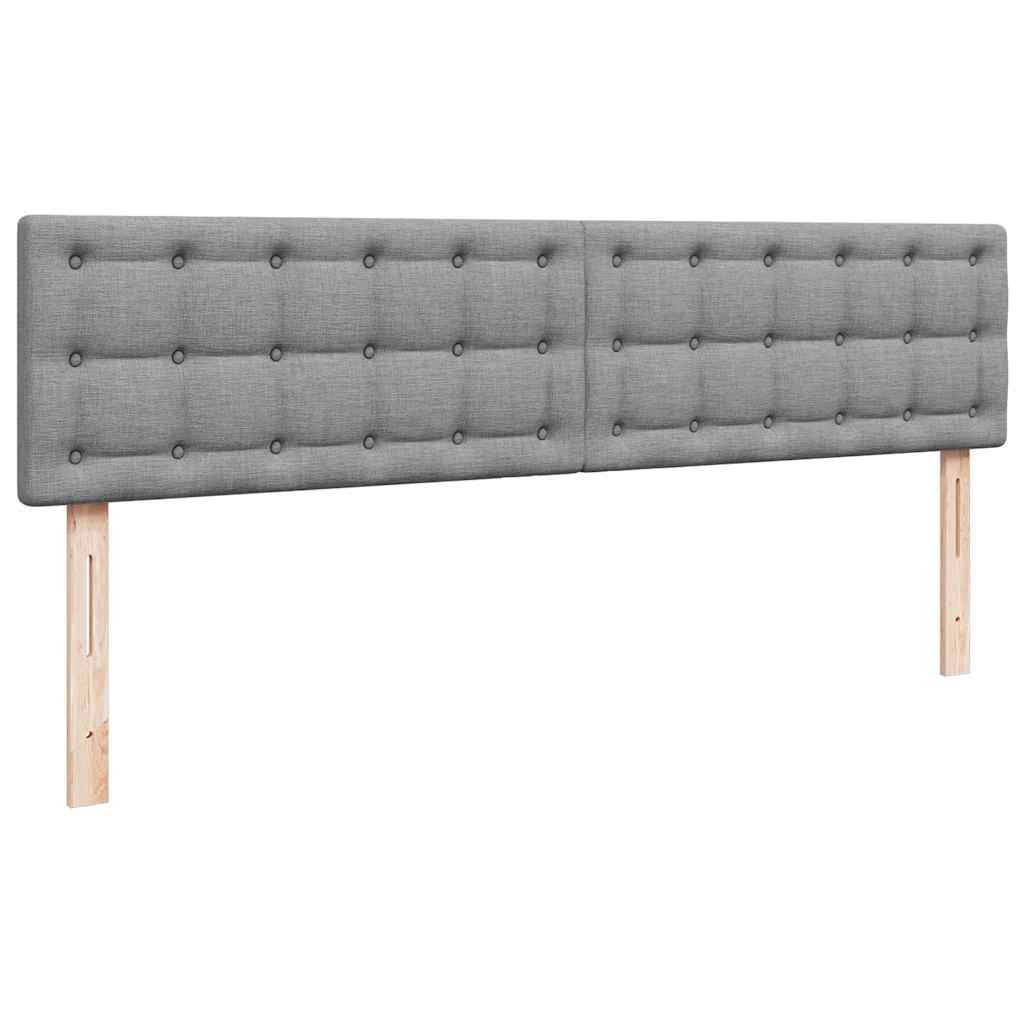 Otomanski krevet s madracem svijetlosivi 180x200cm od tkanine