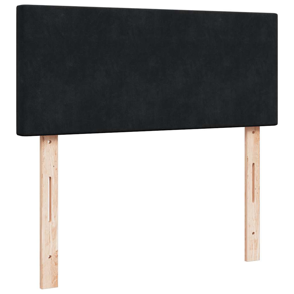 Otomanski krevet s madraca crni 120x190 cm baršunasti
